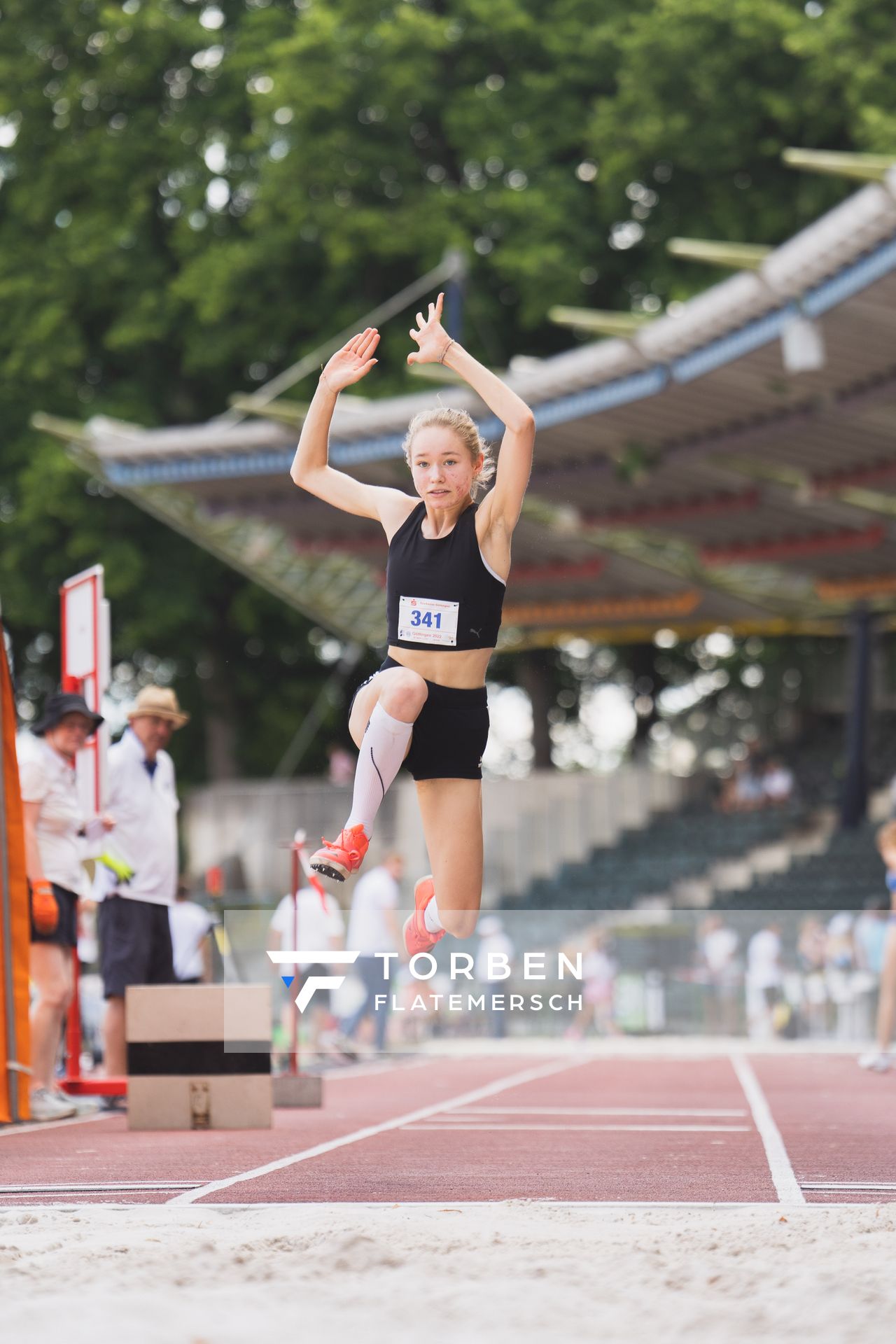 Fenja Klaus (TSV Asendorf) am 03.07.2022 waehrend den NLV+BLV Leichtathletik-Landesmeisterschaften im Jahnstadion in Goettingen (Tag 1)